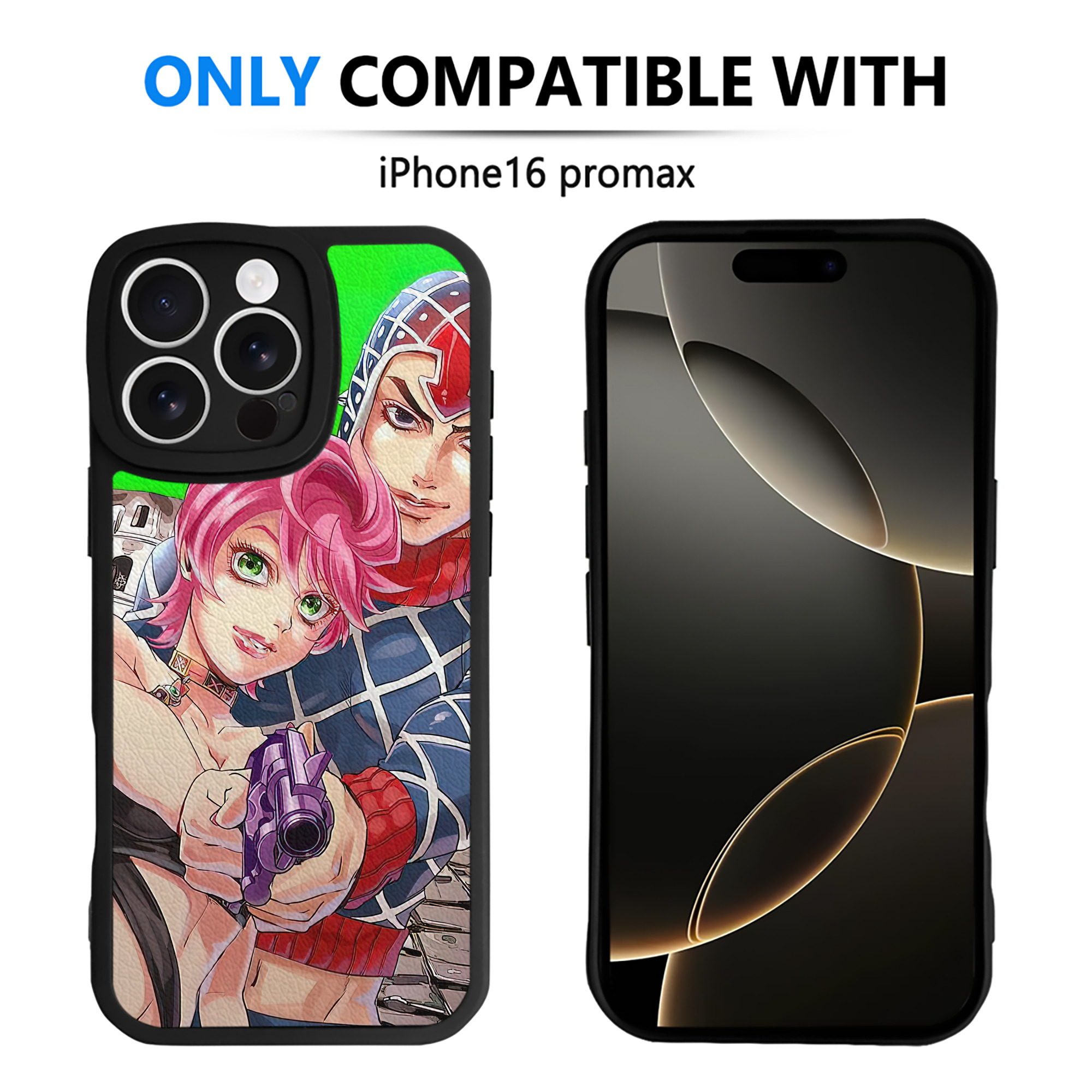 （画像用） ジョジョの奇妙な冒険 JoJo's Bizarre Adventure 【iPhone 16シリーズ対応】シリコンスマホケース（レザー調） 材質：シリコン